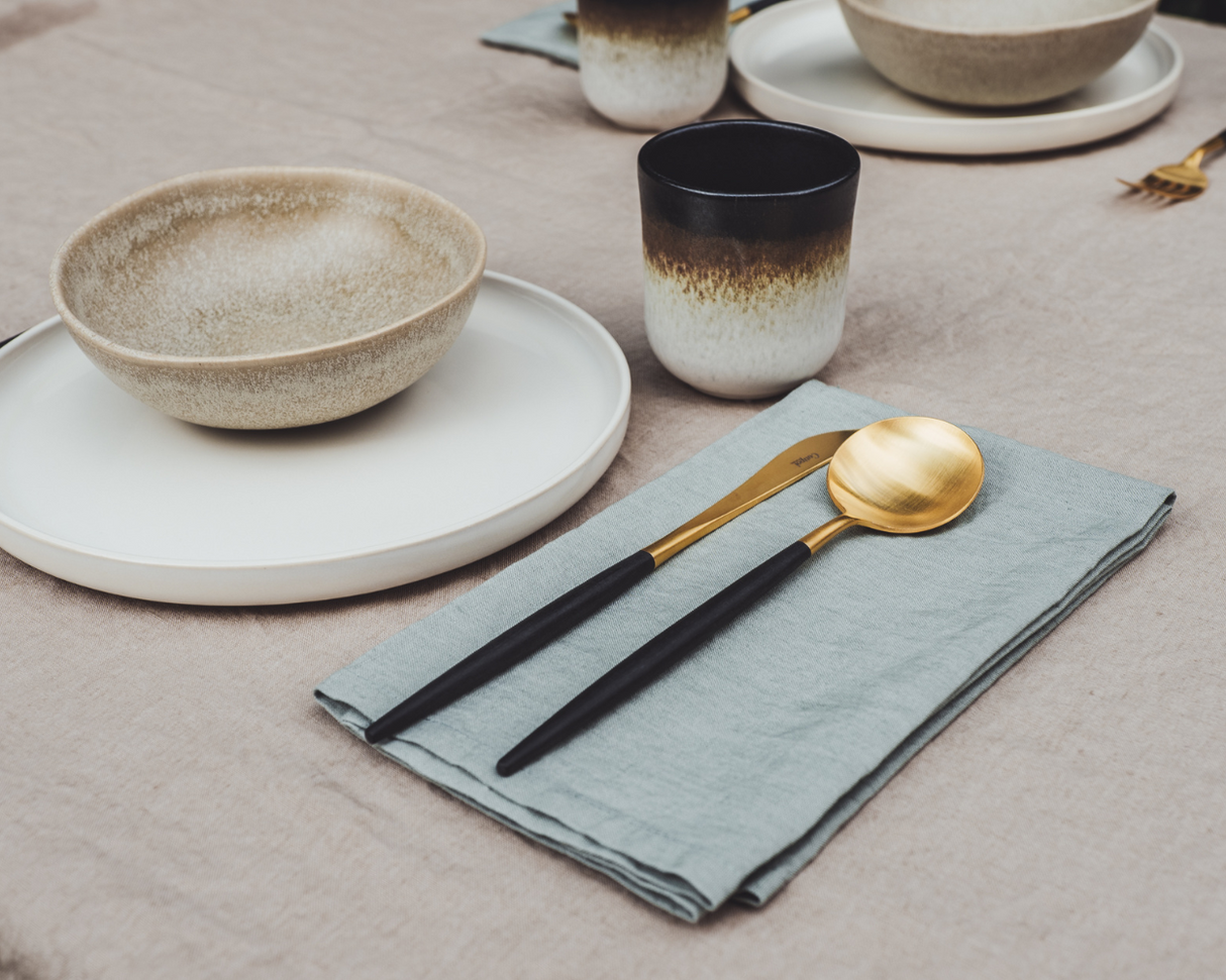 soñho Abraço Stoffservietten 2er Set 45 x 45 grünblau