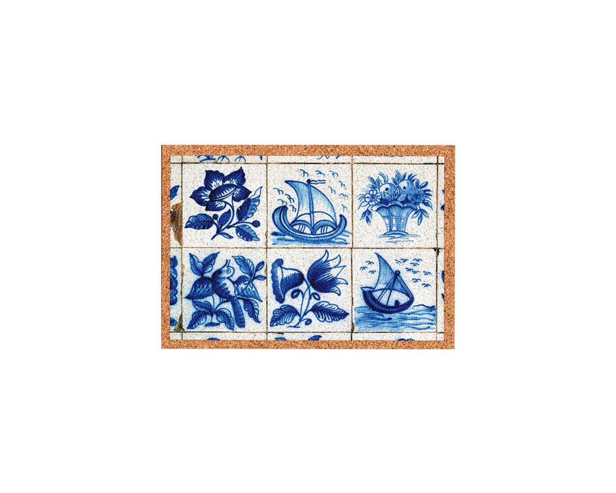 Azulejos Simbolos Postkarte Kork