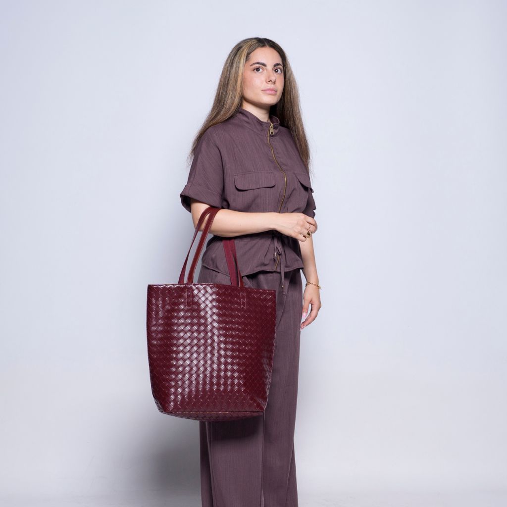 ROSSIS Emily Flechtoptik, Bordeaux