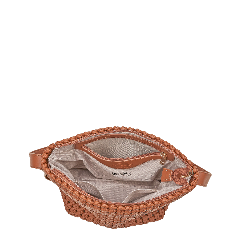 ROSSIS Charlotte Handgeknotet, Camel