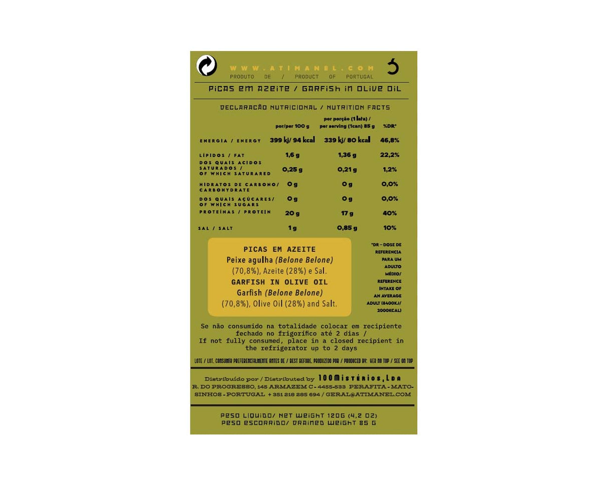 Jose Garfisch in Olivenöl, 120 gr