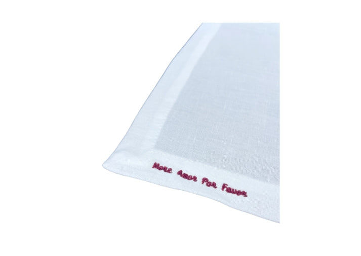 Aida Home x soñho More Stoffserviette 45 x 45 weiss-rot