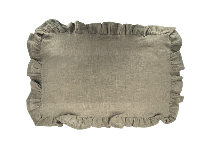 Aida Home Ruffle Tischset 35 x 50 taupe