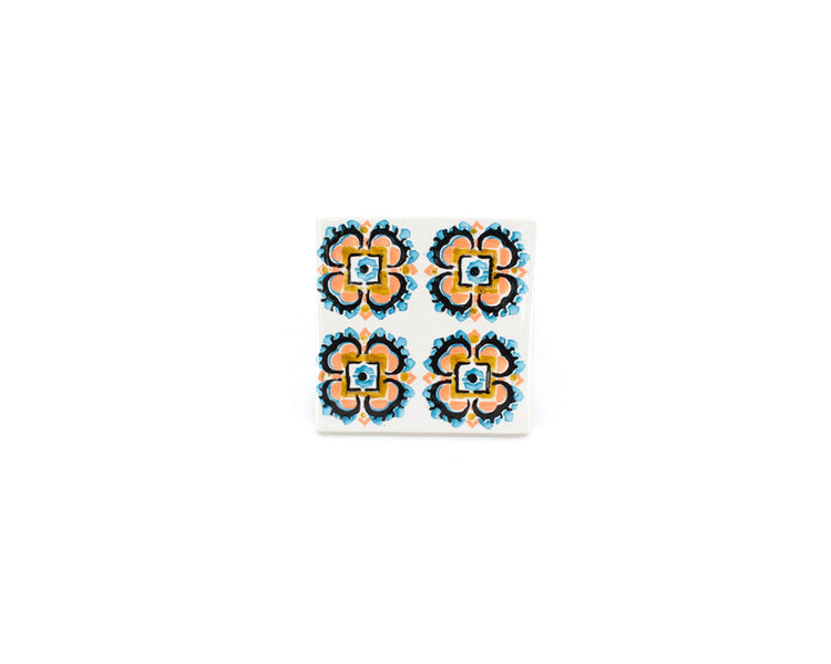 soñho Azulejo Boho Quatro Flores Untersetzer 10 cm
