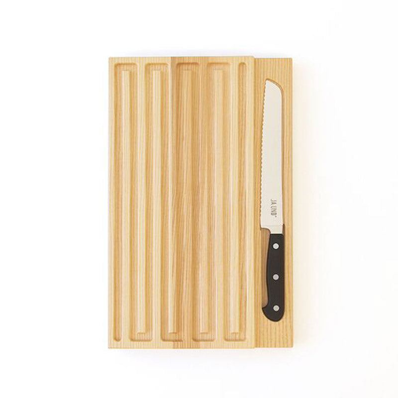 Brotbrett #2 mit Messer - Esche-Braunkern