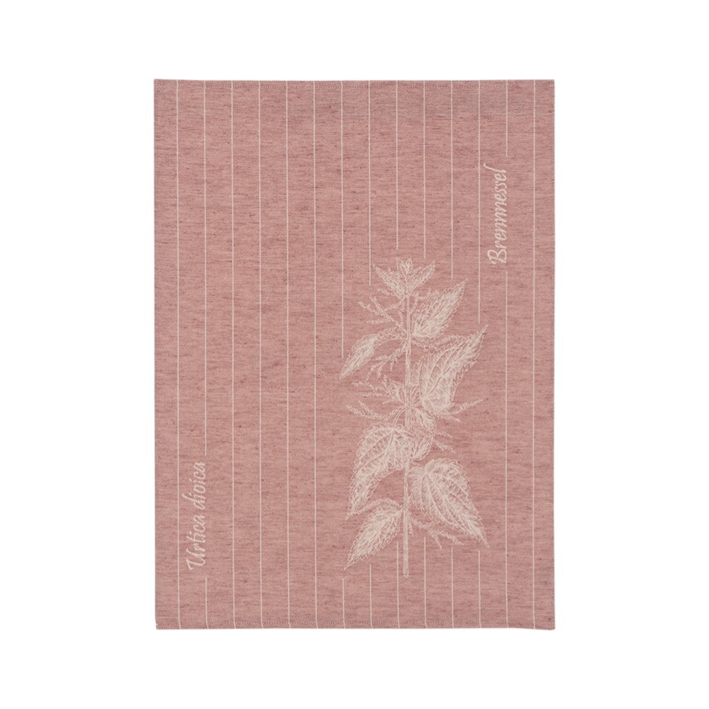 MEYER-MAYOR Geschirrtuch "BRENNNESSEL" mit Hanfleinen farbig/roh