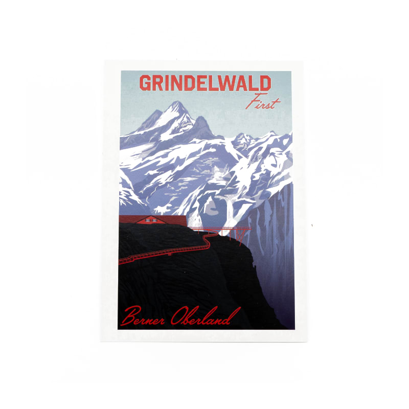 s.wert Postkarte Berner Oberland Grindelwald, A6