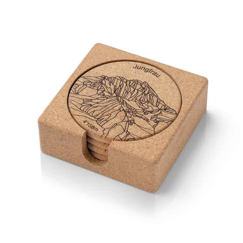 Untersetzer Jungfrau, 4 Stück