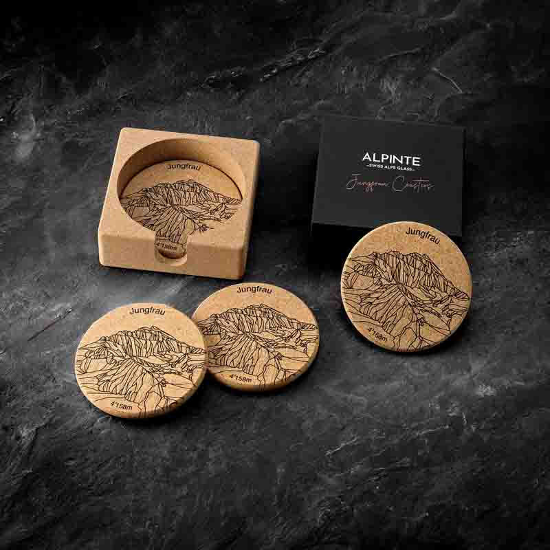 Untersetzer Jungfrau, 4 Stück