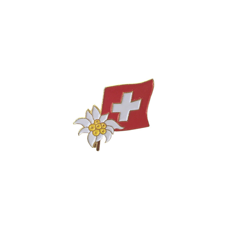 creanorm Pin Edelweiss mit Fahne CH, Grösse: 20mm