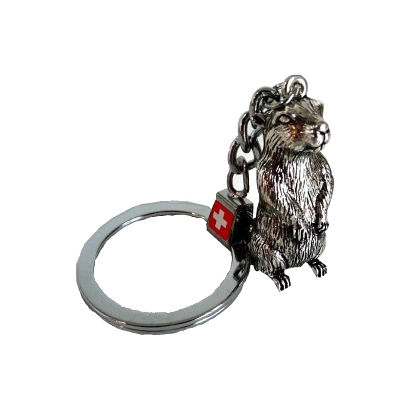 creanorm Schlüsselanhänger Murmeli silber