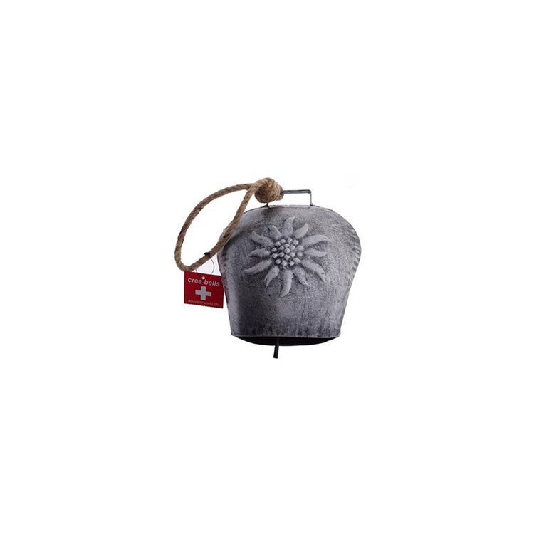 creanorm Glocke Metall Motiv "Edelweiss" ca. H 18cm