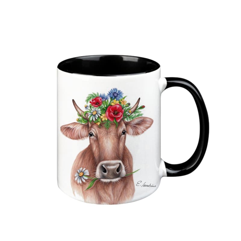 creanorm Tasse Blumenkuh schwarz 330ml