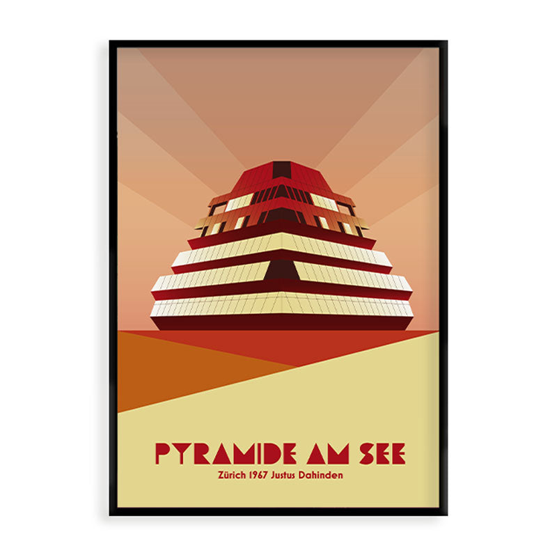 s.wert Poster Zürich Pyramide am See, A3