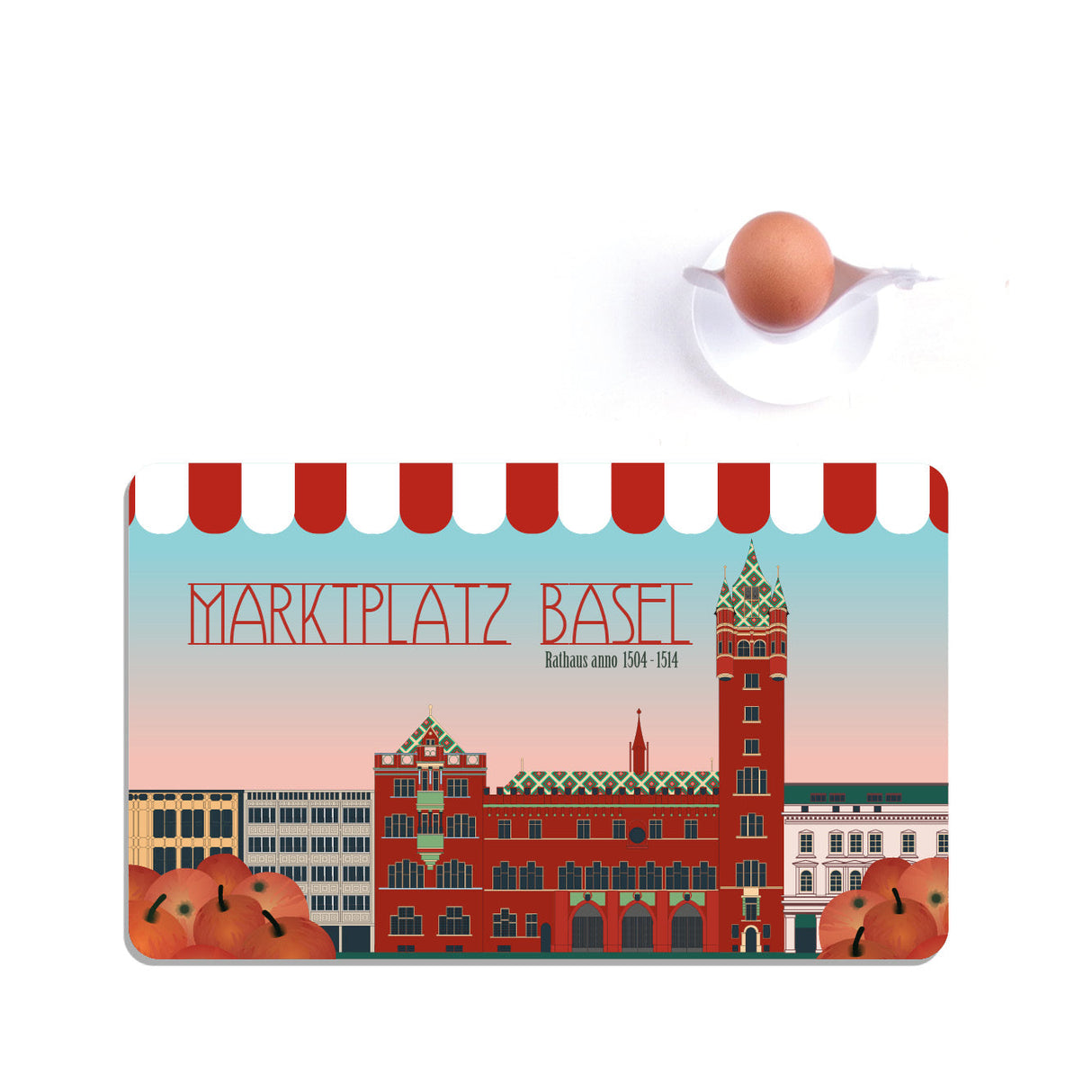 s.wert Frühstücksbrett Basel Marktplatz, 23.3 x 14.3 cm