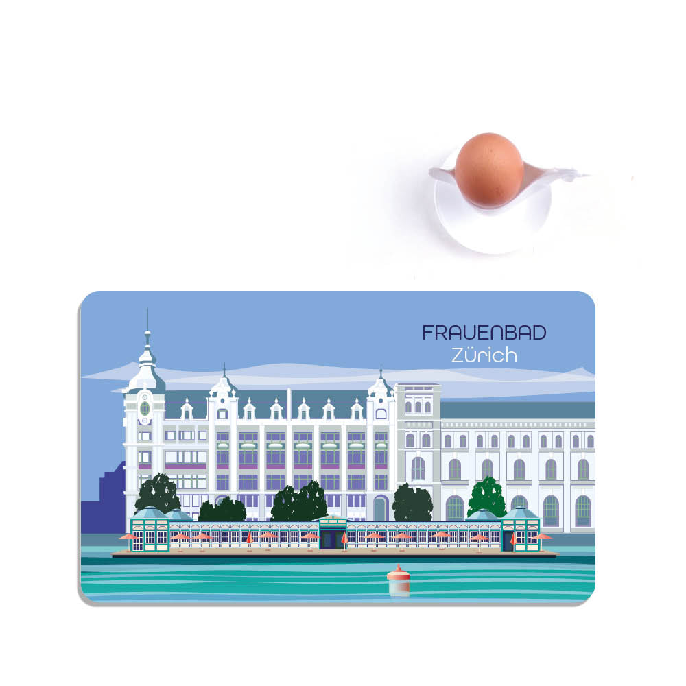 s.wert Frühstücksbrett Zürich Frauenbadi, 23.3 x 14.3 cm