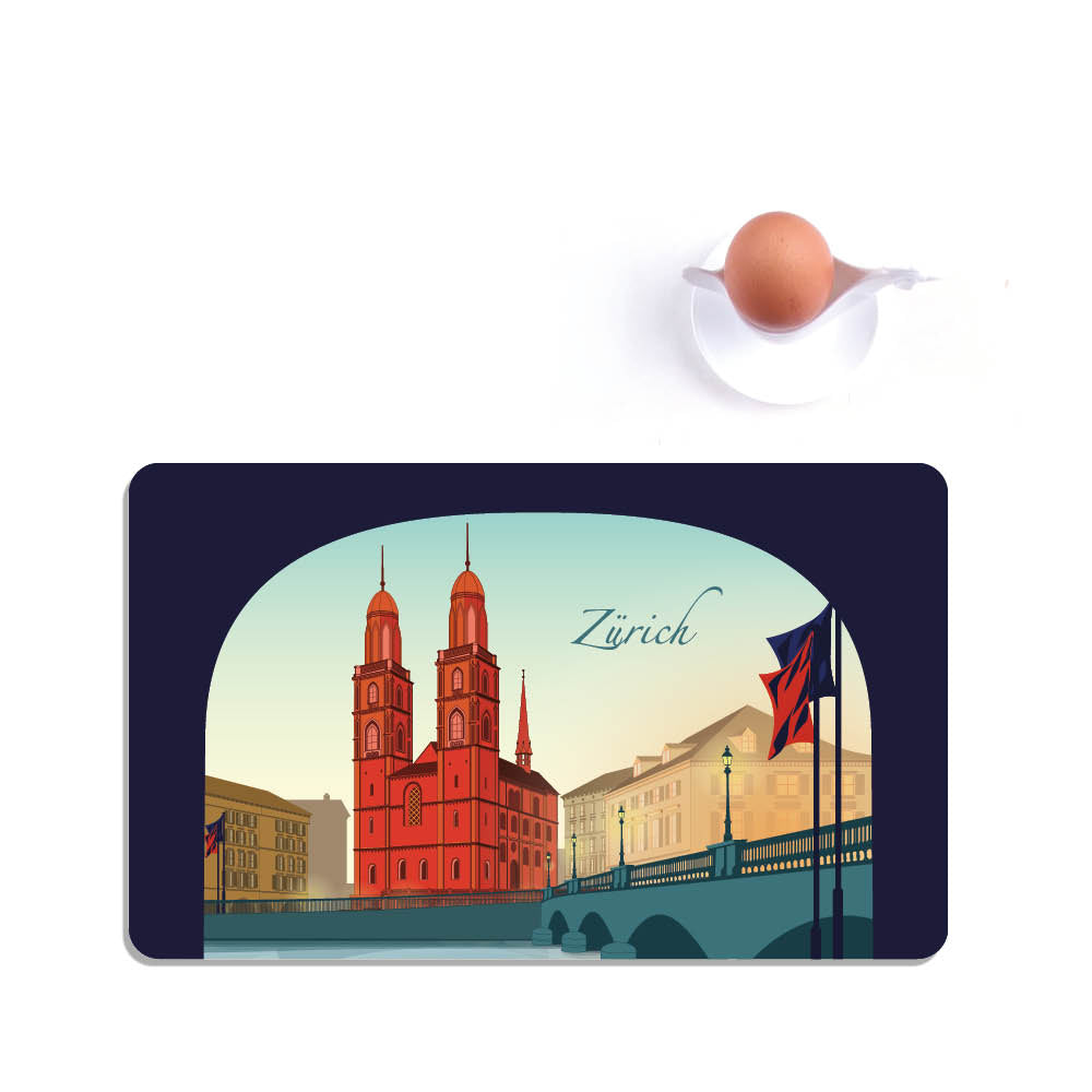 s.wert Frühstücksbrett Zürich Grossmünster, 23.3 x 14.3 cm