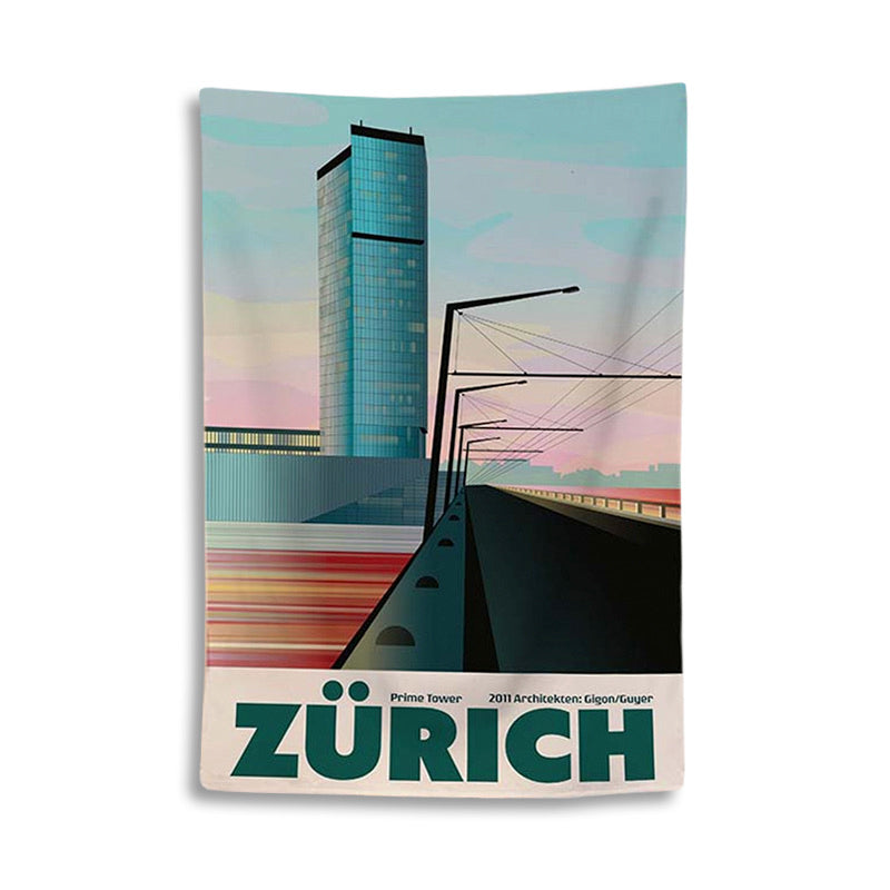 s.wert Badetuch Zürich Prime Tower, 150 x 100 cm