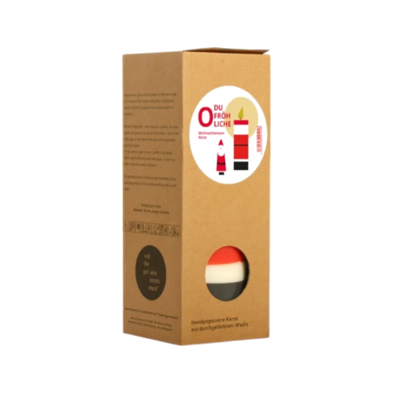 Fidea Design Kerze BIG Weihnachtsmann - O du fröhliche, ⌀ 7.5 cm