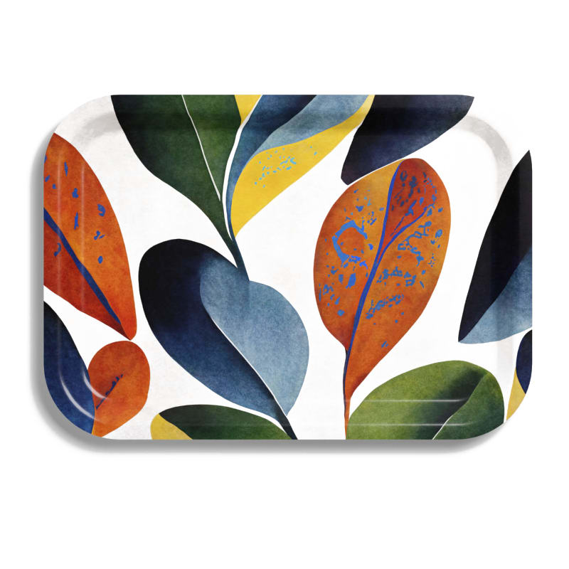 HappyTrays Serviertablett "Leaves" rechteckig