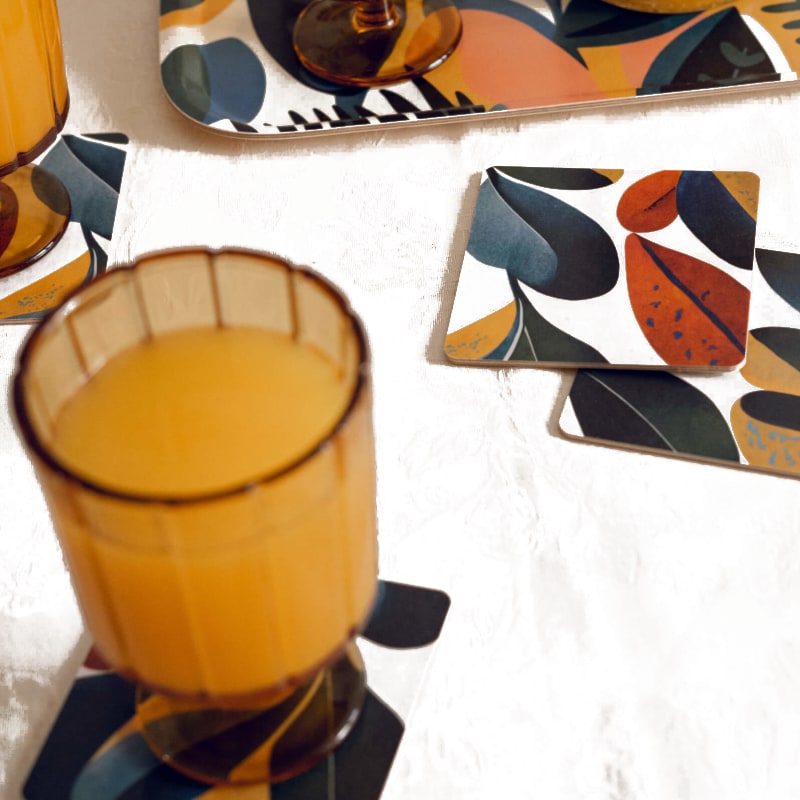 HappyTrays - Coaster Set "Leaves"