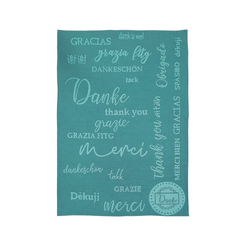 KULTSCHTOFF Küchentuch Danke, türkis