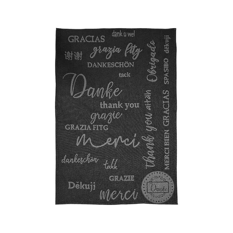 KULTSCHTOFF Küchentuch Danke, Schwarz