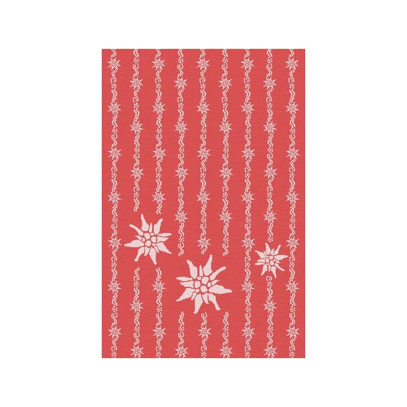 KULTSCHTOFF Küchentuch Edelweiss allover, rot