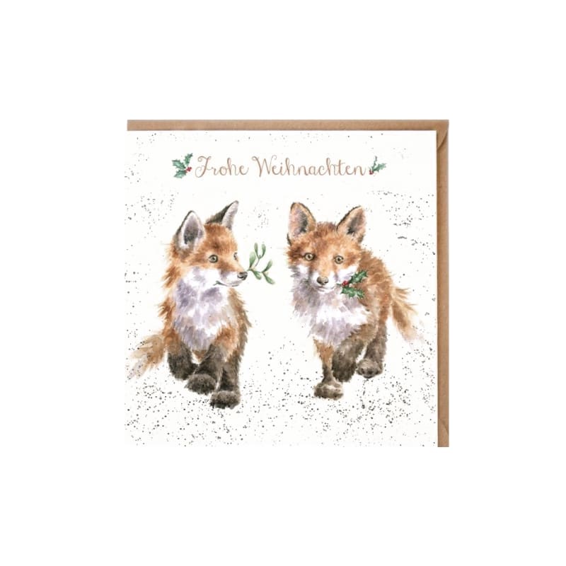 Wrendale Designs Karte Frohe Weihnachten mit Fuchs