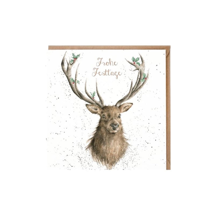Wrendale Designs Karte Weihnachtshirsch