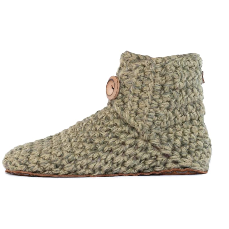 Kingdom of Wow Hausschuhe Wolle-Bambus Winter Moss