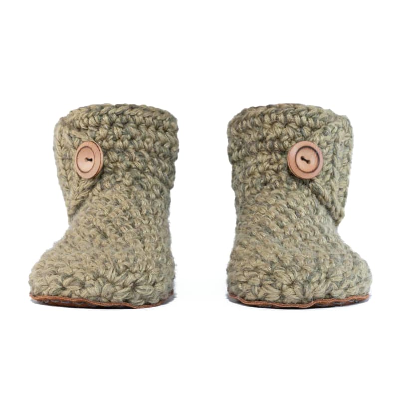 Kingdom of Wow Hausschuhe Wolle-Bambus Winter Moss