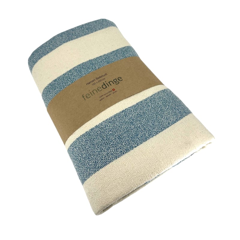 MEYER-MAYOR Hamam Badetuch gestreift, atlantik 150x200cm