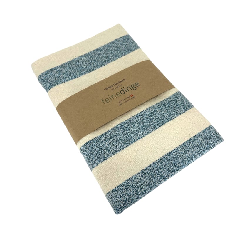 MEYER-MAYOR Hamam Duschtuch gestreift, atlantik 70x140cm