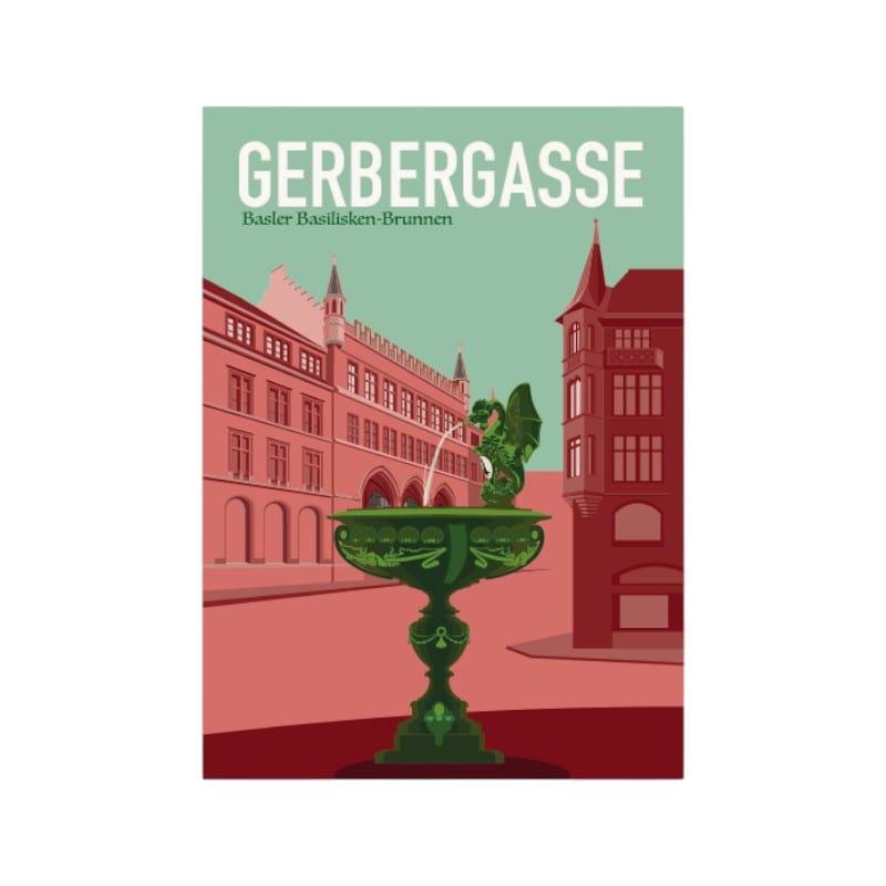 s.wert Sticker A7 Basel Gerbergasse Basilisk