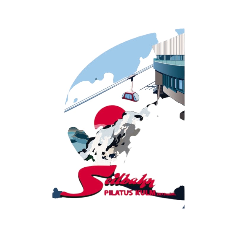 s.wert Postkarte Luzern Seilbahn Pilatus