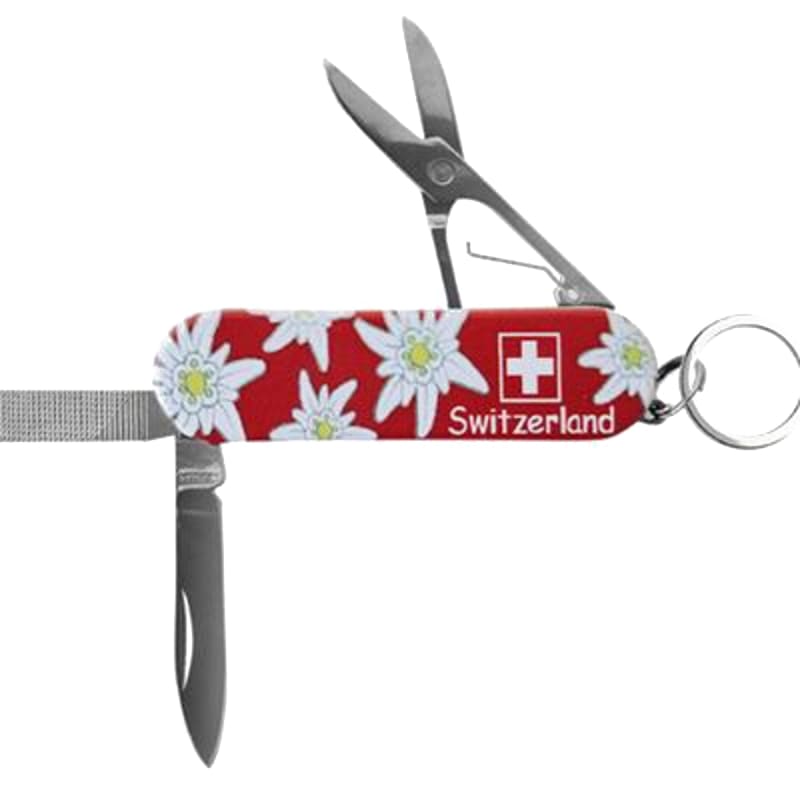 creanorm Schlüsselanhänger Messer rot Edelweiss