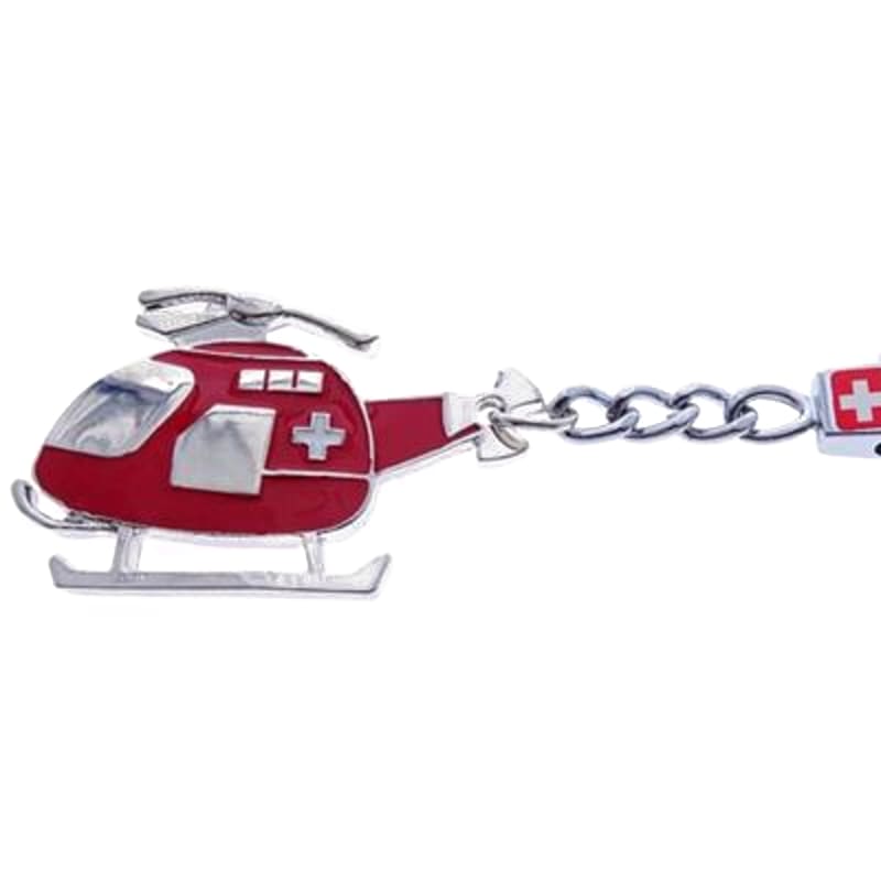 creanorm Schlüsselanhänger Heli rot mit CH-Kreuz