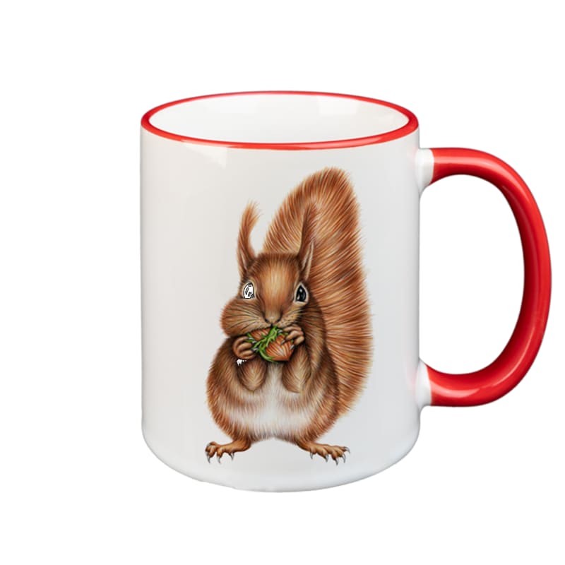 creanorm Tasse Eichhörnchen, rot, 330ml