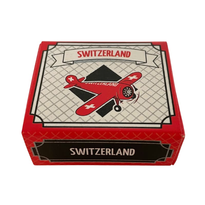 creanorm Switzerland Mini Blech Flugzeug, 4.5 x 4 x 2 cm