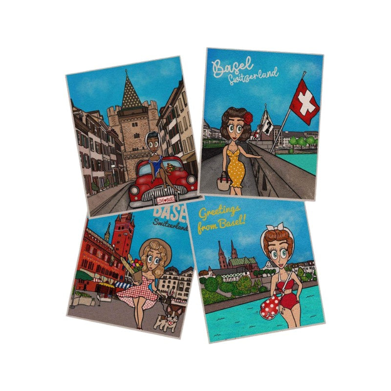 Camila Kuny Postkarten Set Basel, A6