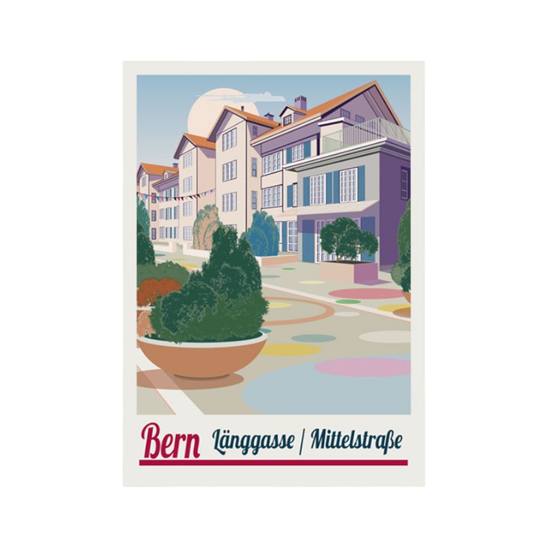 s.wert Postkarte Länggasse-Mittelstrasse, A6