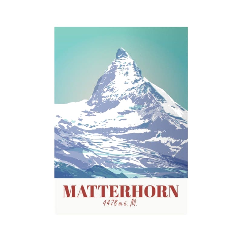 s.wert Postkarte Wallis Matterhorn