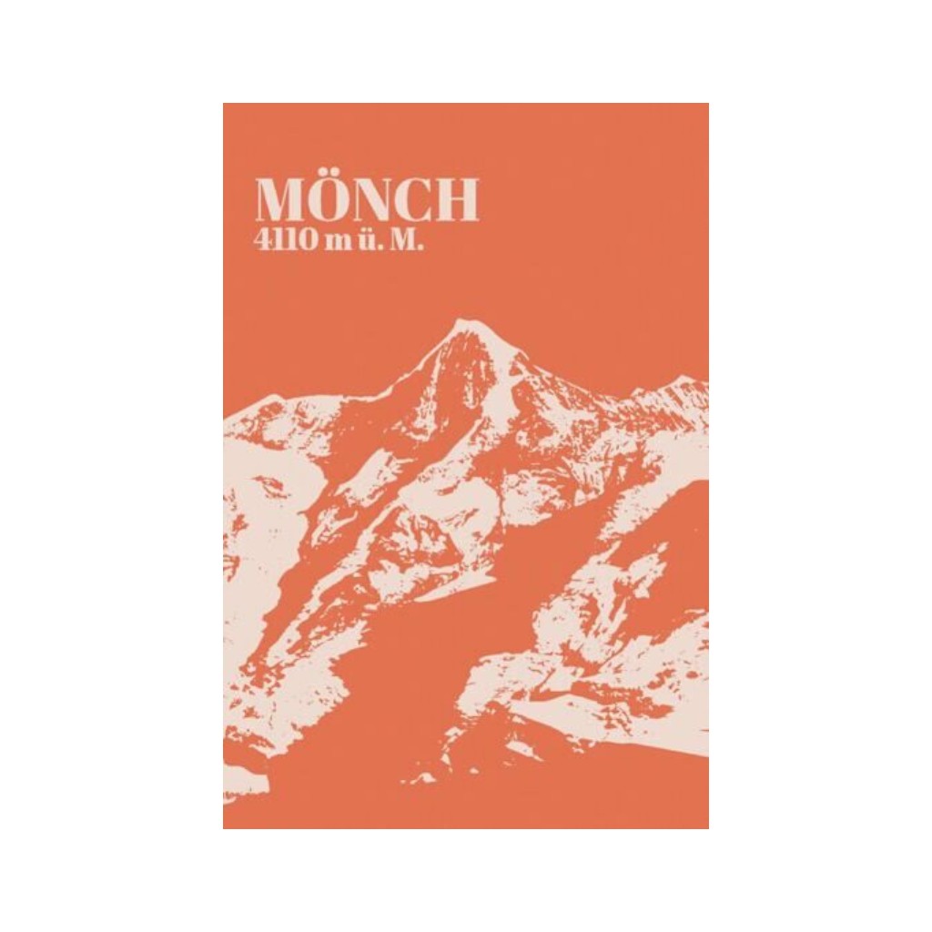 KULTSCHTOFF Küchentuch Berg Mönch, Terracotta