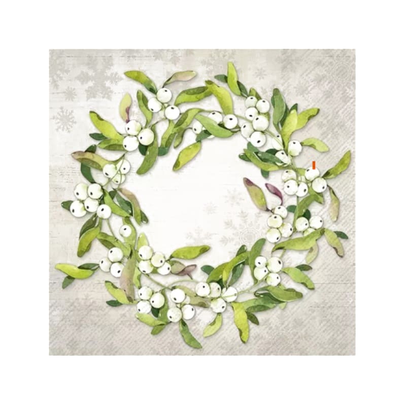 Wimmel Servietten 33x33cm MISTLETOE WREATH