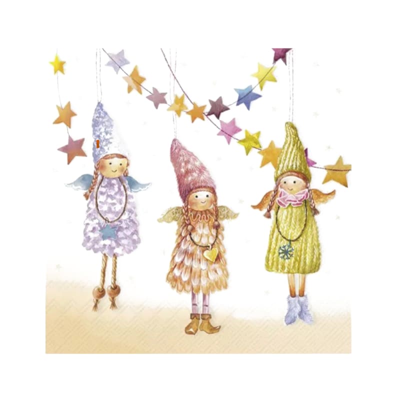 Wimmel Servietten 33x33cm HANDMADE DOLLS apricot