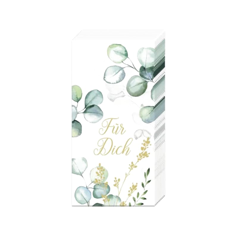 Wimmel Taschentücher - EUCALYPTUS WREATH gold