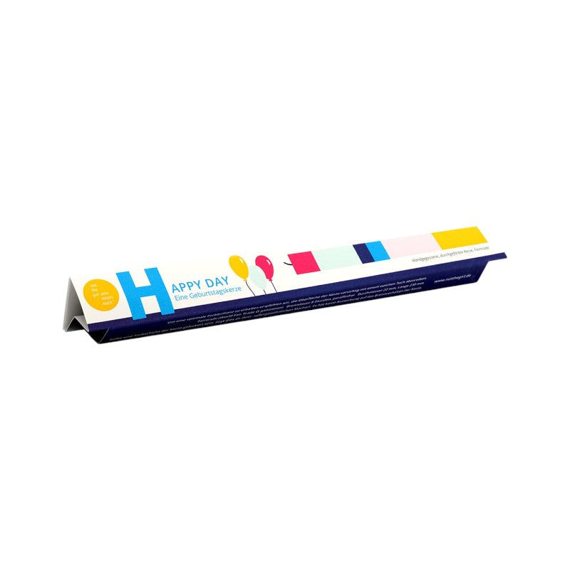 Fidea Design Stabkerze Happy Day Glückwunsch, ⌀ 2.2 cm