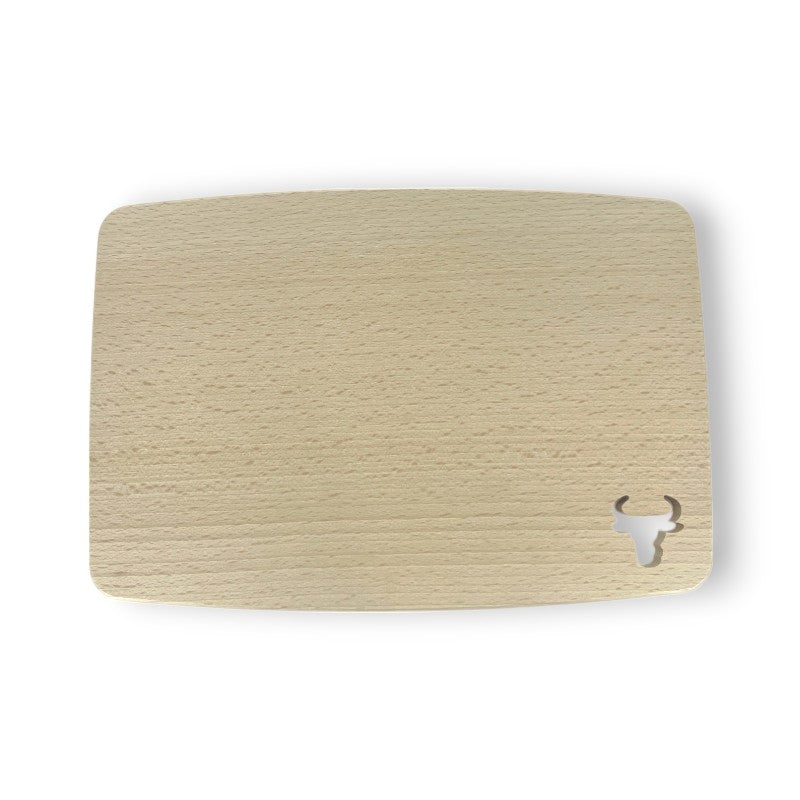 NEF Holzwaren Schneidebrett mit Uristier 26x18cm, Buche