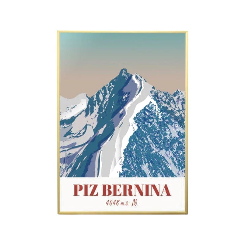 s.wert Postkarte Graubünden Piz Bernina, A6